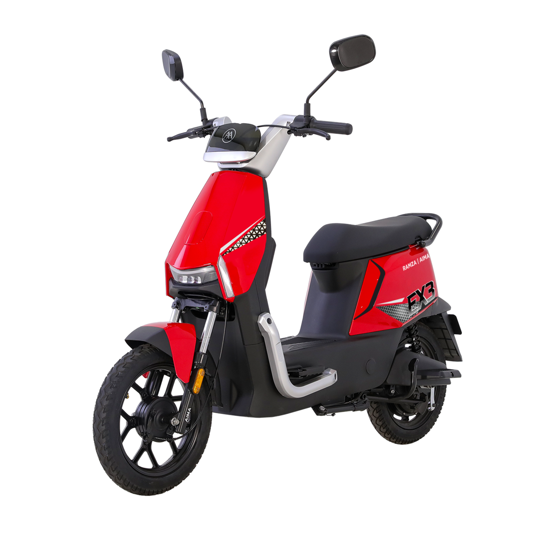 Ramza EX3 electric scooter in red